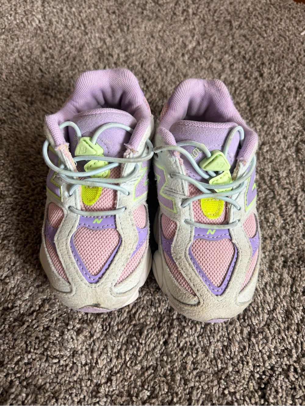 New Balance Kids Pink, Lavender & Yellow Sneakers